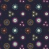 SALE 100% Cotton Fabric Lewis & Irene Glow Fireworks Burst Black 112cm Wide