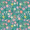 SALE 100% Cotton Fabric Lewis & Irene Spring Treats Floral Green 112cm Wide