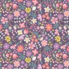 SALE 100% Cotton Fabric Lewis & Irene Spring Treats Floral Violet 112cm Wide