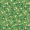 SALE 100% Cotton Fabric Lewis & Irene On The Lake Frogs Grassy Green 112cm Wide