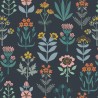 SALE 100% Cotton Fabric Lewis & Irene Majolica Floral Dark Blue 112cm Wide