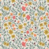 SALE 100% Cotton Fabric Lewis & Irene Folk Floral All Over Cream 112cm Wide