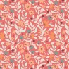 SALE 100% Cotton Fabric Lewis & Irene Folk Floral All Over Coral 112cm Wide