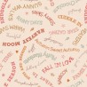 SALE 100% Cotton Fabric Lewis & Irene Snuggle Season Cosy Words Cream 112cm Wide