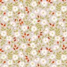 SALE 100% Cotton Fabric Lewis & Irene Evergreen Dog Rose Cream 112cm Wide