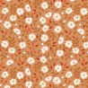 SALE 100% Cotton Fabric Lewis & Irene Evergreen Dog Rose Floral Rust 112cm Wide