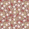 SALE 100% Cotton Fabric Lewis & Irene Evergreen Dog Rose Soft Brown 112cm Wide