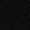 SALE 100% Cotton Fabric Lewis & Irene Celestial Clouds Black Metallic 112cm Wide