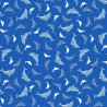 SALE 100% Cotton Fabric Lewis & Irene Glow In The Dark Dolphins Blue 112cm Wide