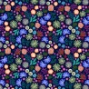 SALE 100% Cotton Fabric Lewis & Irene Glow In The Dark Coral Ocean Dark Blue