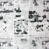 100% Cotton Digital Fabric Little Johnny Newspaper Print Retro News 150cm Wide