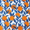 100% Cotton Digital Fabric Little Johnny Viney Orange Foliage Leaves 149cm Wide