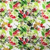 100% Cotton Fabric Little Johnny Christmas Xmas Winter Berries Leaves 150cm Wide