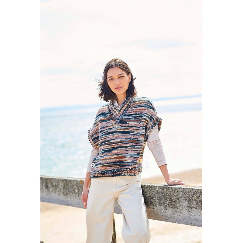 Stylecraft For the Love of Stripes Knitting Pattern 10093 poncho