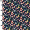 Rose & Hubble Wide-Width Cotton Poplin Fabric Floral Ash Lane 144cm Wide