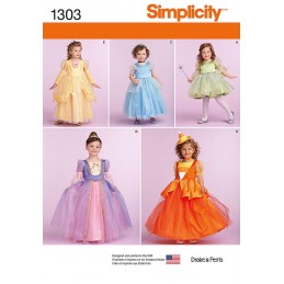 Toddlers' and Child's Costumes Fabric Sewing Patterns 1303