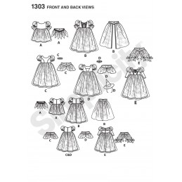 Toddlers' and Child's Costumes Fabric Sewing Patterns 1303