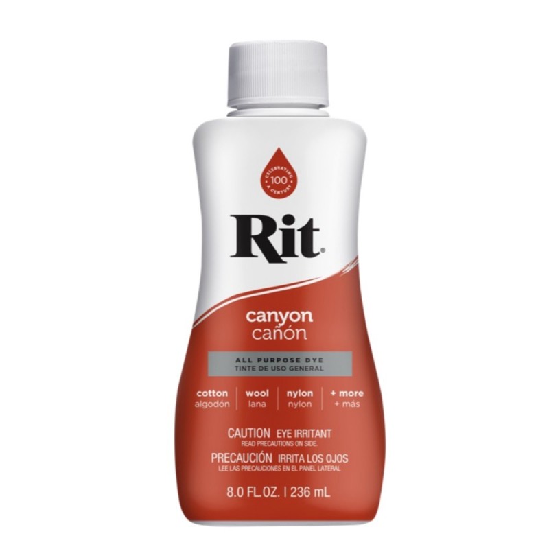 Rit Dye All Purpose Natural Fibre Fabric Liquid Dye 236ml in 34 Colours