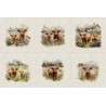 Cotton Rich Linen Look Fabric Digital Highland Cows Scenic Cushion Panels