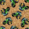 100% Cotton Fabric KK Fabrics Farmers Paradise Green Tractors Wheat 112cm Wide