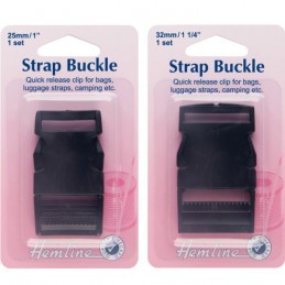 Hemline 25mm or 32mm 2 Pack Delrin Strap Webbing Buckles Side Release