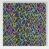 Little Johnny Digital Cotton Heart Scribbles Fabric – 100% Cotton Neon Hearts, 150cm Wide