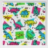 Little Johnny Digital Cotton Fabric – Retro Dinosaurs | 150cm Wide | Bright & Fun Cotton