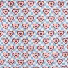 MP Digital Polycotton Fabric | Check Hearts Valentine's Day Love | 112cm Wide