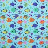 MP Digital Polycotton Fabric | Tropical Fish Ocean Sea Life Shells | 112cm Wide