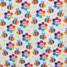 MP Digital Polycotton Fabric | Rainbow Bees Flowers Floral Smiley | 112cm Wide