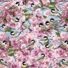 100% Cotton Digital Fabric Timeless Treasures Chickadee Blossom Tree 112cm Wide