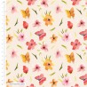 100% Organic Cotton Fabric | Spring Watercolours - Butterfly Garden | 112cm Wide