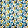 Frenchie Cotton Fabric Furan Abstract Shapes | 100% Cotton | 145cm Wide | Dressmaking & Craft