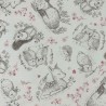 Piqué Fabric Crafty Cottons – Woodland Animal Print – 100% Cotton – 150cm Wide – 160gsm