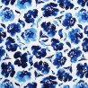 Linen Viscose Mix Fabric | Little Johnny | Painted Flowers Eastholm | 134cm Wide