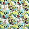 Linen Viscose Mix Fabric | Little Johnny | Olives Watercolours | 134cm Wide