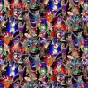 100% Cotton Digital Fabric | Timeless Treasures | Rocker Cats | 112cm Wide