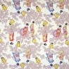 100% Japanese Cotton Fabric | Nutex | Geisha Blossom - Metallic | 112cm Wide