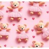 Cotton Jersey Fabric - Little Johnny - Ballerina Teddies – Stretch Knit 147cm