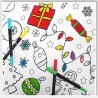Little Johnny Colouring In Christmas Fabric – 100% Cotton | 149cm Wide