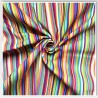 Little Johnny Corduroy Fabric – Rainbow Stripe Digital Print – 100% Cotton – 145cm Wide
