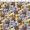 SALE 100% Brushed Cotton Winceyette Flannel Fabric Teddies Teddy Bear 110cm Wide