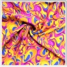 Viscose Fabric Little Johnny Psychedelic Swirl – Retro Print, 100% Viscose