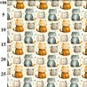 Rose & Hubble Charming Cat Print Poplin Fabric – 100% Cotton – 112cm Wide