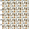 Rose & Hubble Whimsical Cat Print Poplin Fabric – 100% Cotton – 112cm Wide