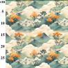 Rose & Hubble Mountain Landscape Cotton Poplin Fabric 112cm Wide – Autumn Trees Print