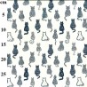Rose & Hubble Whimsical Cat Silhouettes Cotton Poplin Fabric 112cm Wide