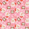 100% Cotton Digital Fabric | Dear Stella | Holly Jolly - Santa Mugs | 112cm Wide