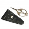 Lantern Moon Scissors with Leather Case, Pointed Blades