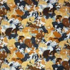100% Japanese Cotton Fabric | Nutex | Nanae - Dog Breeds Animals | 110cm Wide